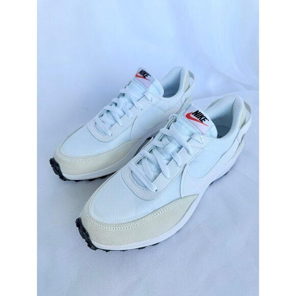 * 10 WOMEN'S NIKE WAFFLE DEBUT DH9523-100 WHITE BLACK RUNNING SNEAKERS - Picture 3 of 7